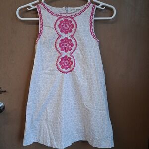 Mini Boden Girls Sleeveless Dress 6-7 Years‎ Embroidered